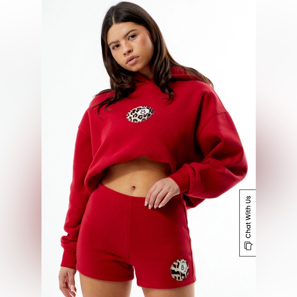 NWT Pacsun Leopard 8 Ball Sweat Shorts